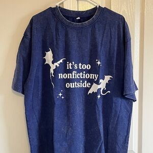 Washed Blue Book Tee